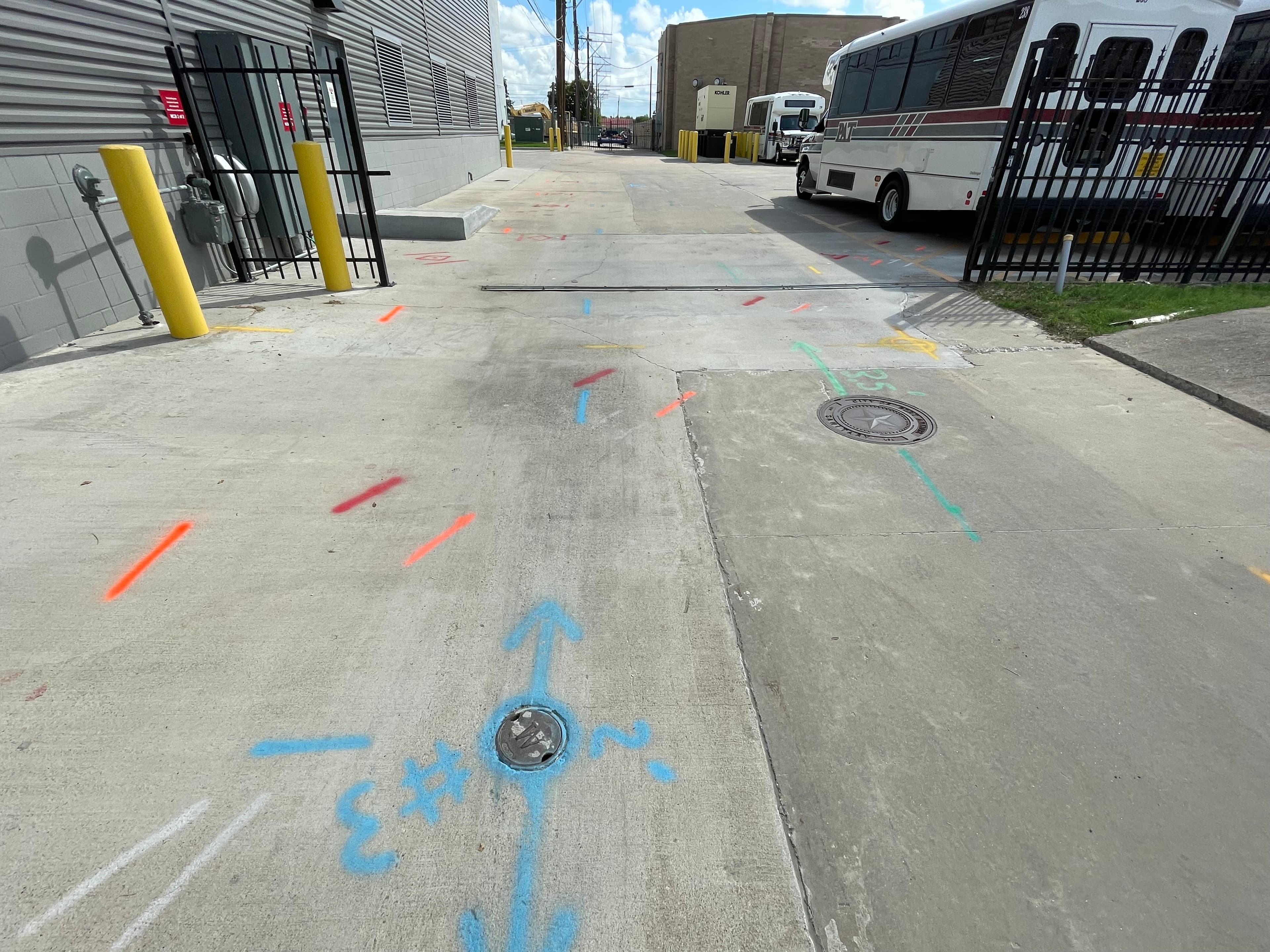 Subsurface utility locating workflow on an active site.