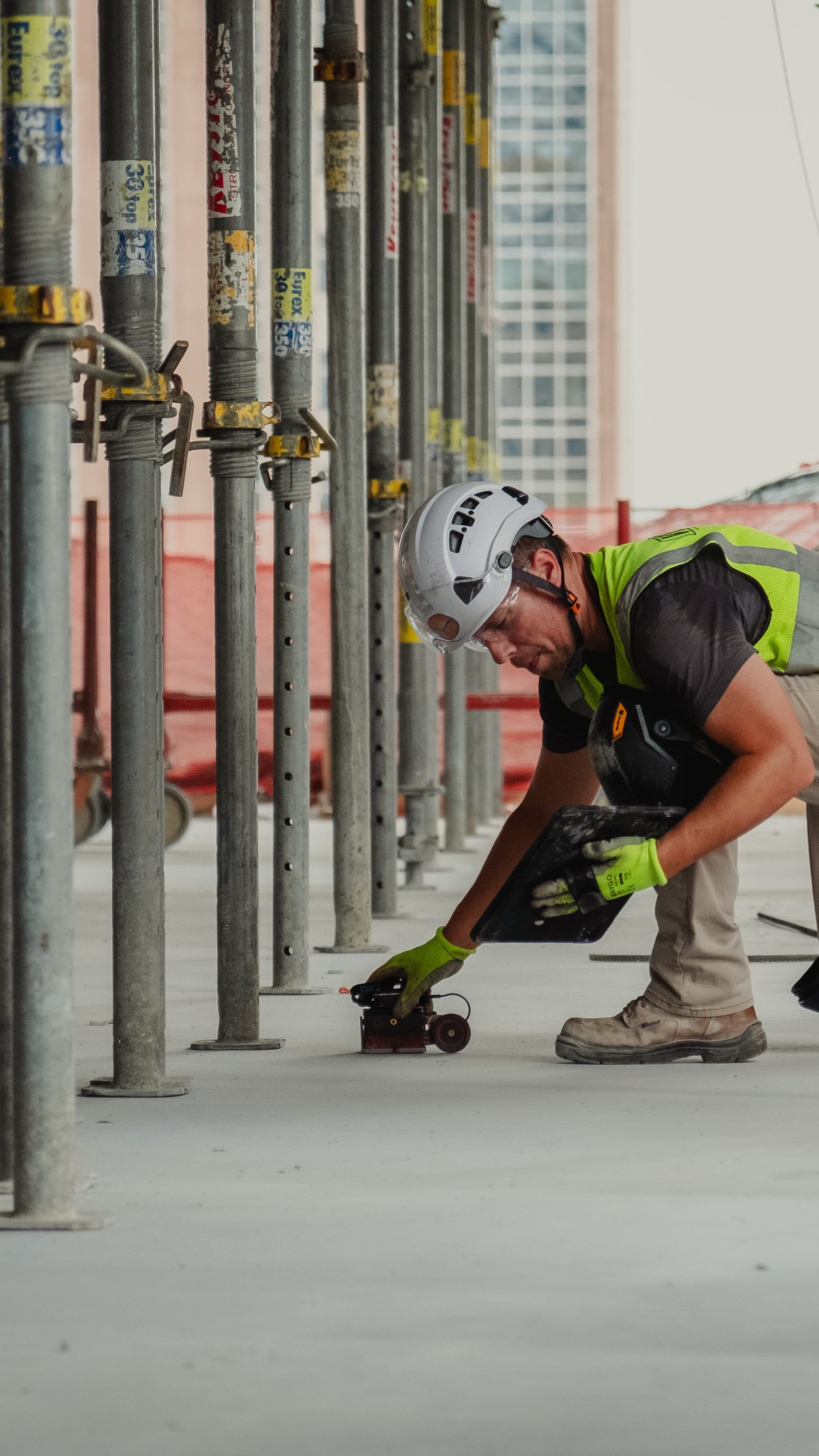 The Zachman Group team performing subsurface utility work on a commercial site.